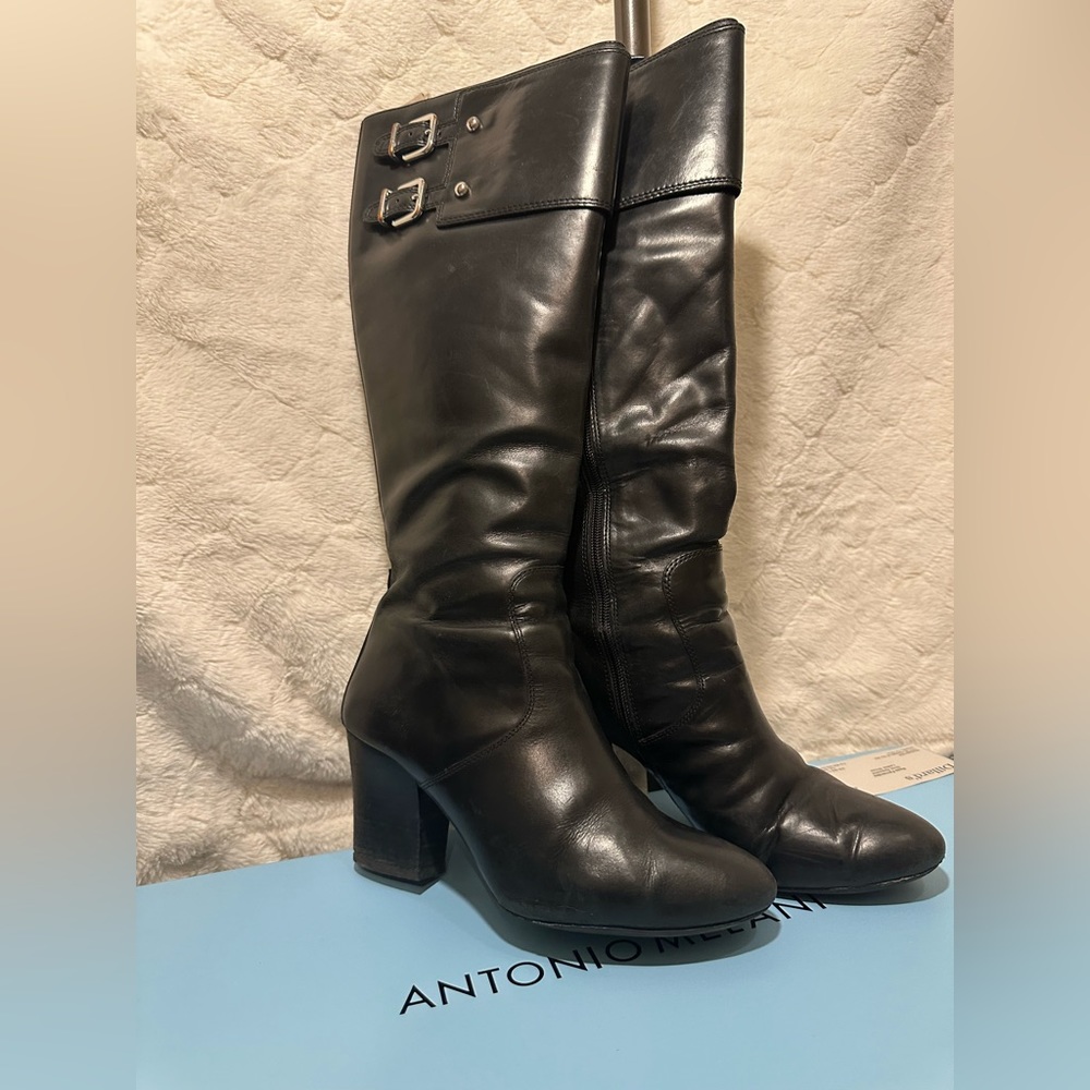 Antonio Melani Black Freyda Tall Boots, size 9